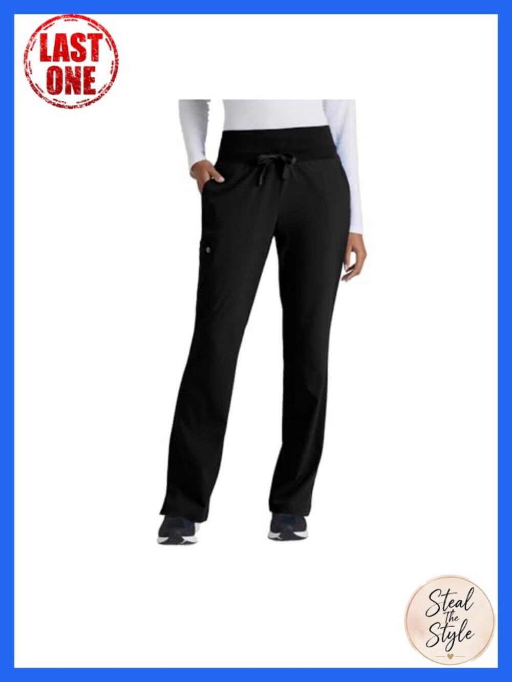 BARCO One Women's Scrub Pants Mid-Rise 5 Pocket Cargo Medical Work Bottoms